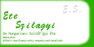 ete szilagyi business card